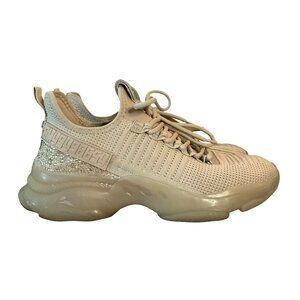 Steve Madden Maxima Tan Rhinestone Embellished Chunky Platform Sneakers Women 10
